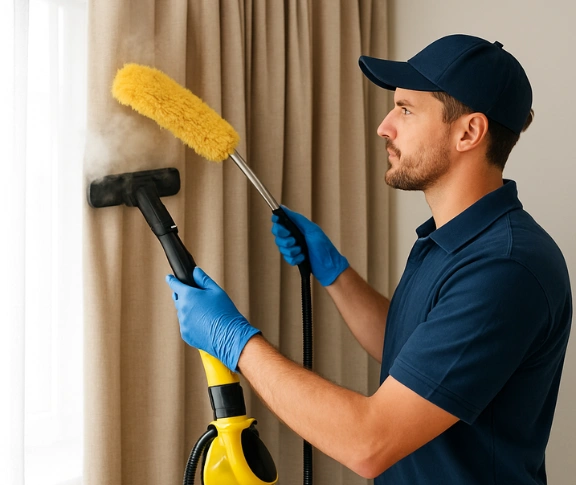 Trusted residential curtain cleaning technician Matty Curtain Cleaning forest-lake QLD