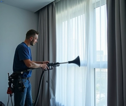Professional commercial curtain cleaning process equipment Matty Curtain Cleaning forest-lake