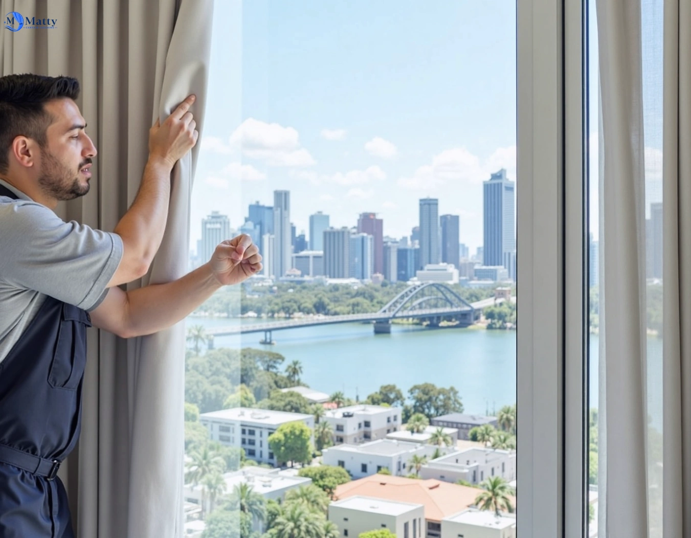 Professional curtain steam cleaning service forest-lake QLD by Matty Curtain Cleaning